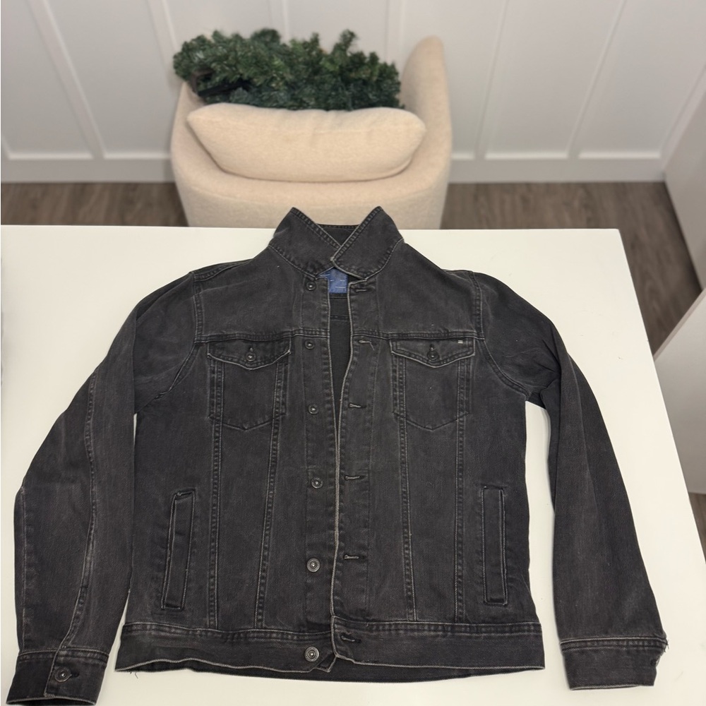 Zara Men's Charcoal Denim Jacket